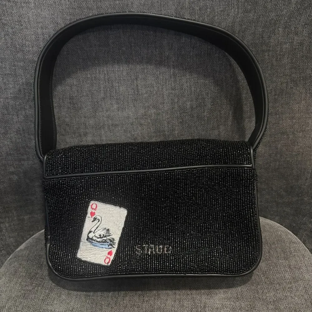 Staud Beaded Tommy Bag House of Cards NEW